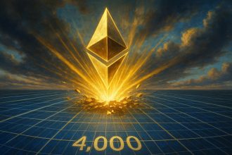 Ethereum rallies exceeding $4,000 after surges of 50% in a month
