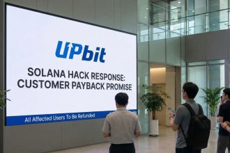 Upbit promises to reimburse customers after solana hack; attack exposes security risks and revives regulatory debate.
