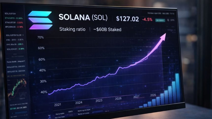 Solana staking hits all-time high