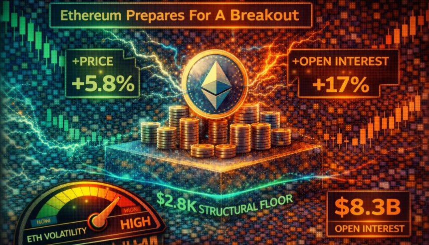 Ethereum Prepares For A Breakout: Price And Open Interest Signal Imminent Volatility