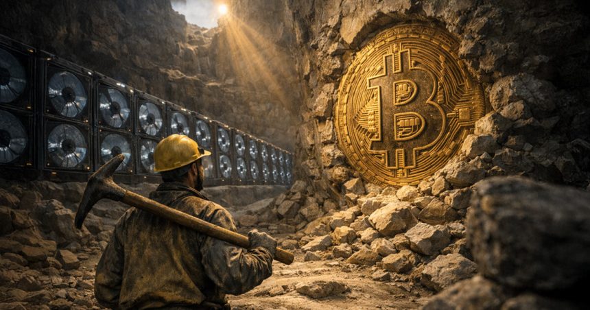 Cardano ADA coin beside a heavy chain split by a glowing crack in stone, symbolizing low-key network upgrades paving the way for institutional adoption backed by on-chain data