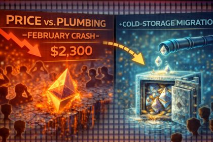 Price vs. Plumbing: Why Ethereum’s February Crash Collided With A Record Surge In Cold-Storage Migration