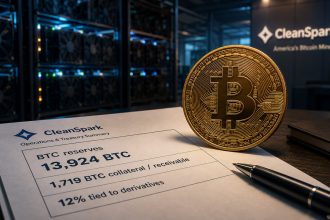Rather than selling coins, Bitcoin miners use up to 12% of their treasury BTC as collateral